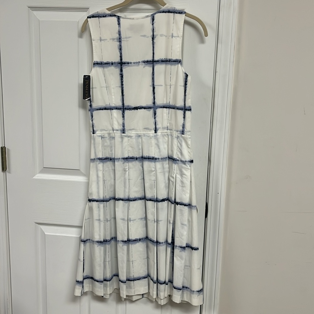 Pendleton white and blue patterned sleeveless a-l… - image 6